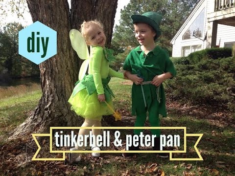 DIY | TODDLER TINKERBELL &amp; PETER PAN COSTUMES FOR HALLOWEEN