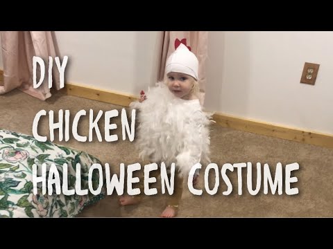 Diy toddler chicken Halloween costume