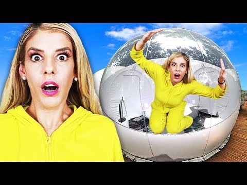 24 Hours Overnight inside a GiANT BUBBLE house! 👀 (Matt hypnotized at 3am not from Game Master)