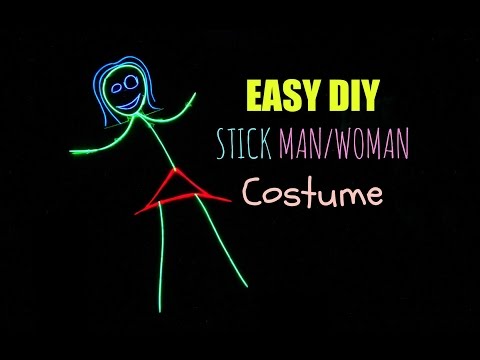 EASY DIY STICK MAN COSTUME - Dollar Store DIY !