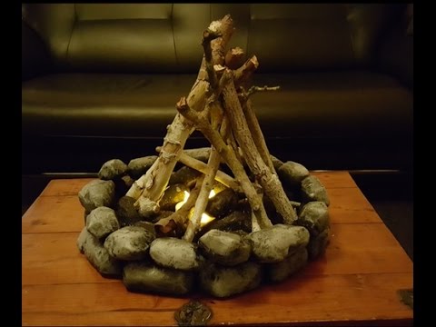 DIY how to make a faux campfire
